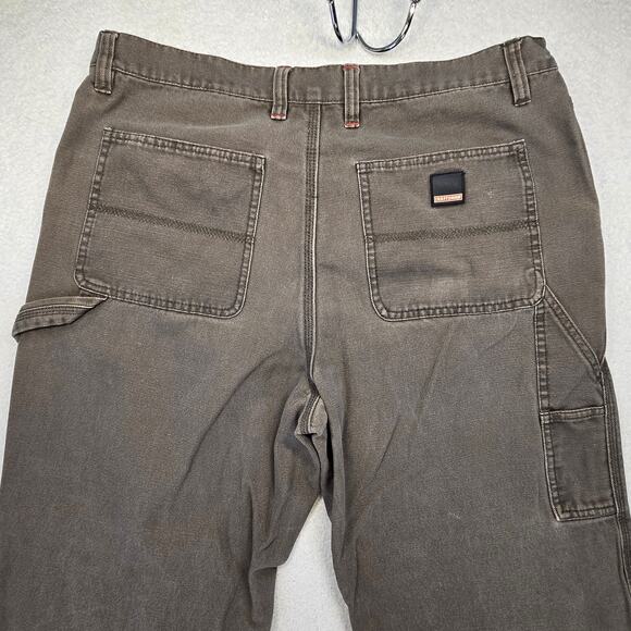 Craftsman Carpenter Pants Men 34x30 Brown Canvas Workwear Utility Skater y2k - Picture 5 of 12